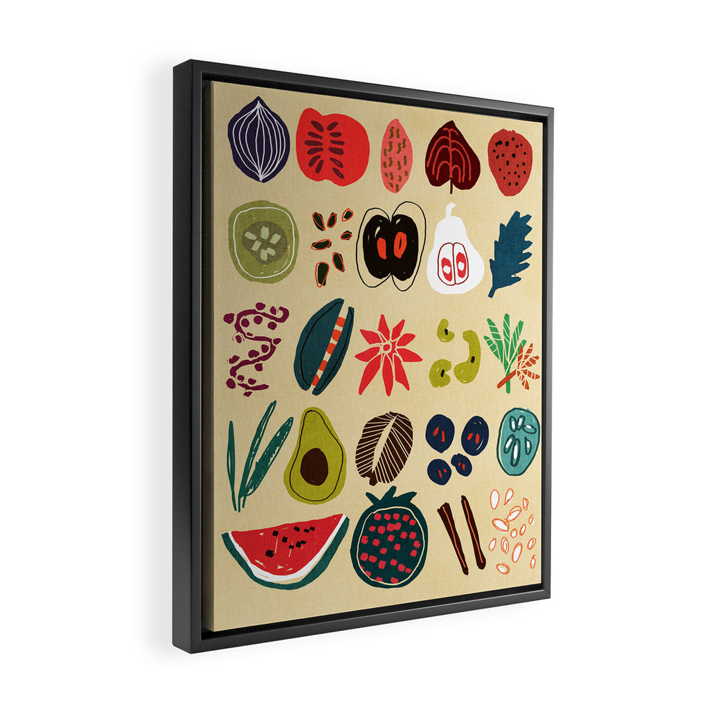 Fruit and Spice Rack Framed Canvas Print Gallery Image 2