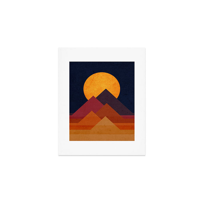 Full moon and pyramid Art Print Gallery Image 1