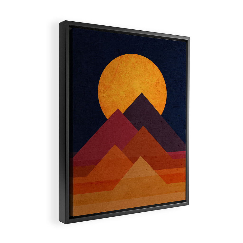 Full moon and pyramid Framed Canvas Print Gallery Image 2