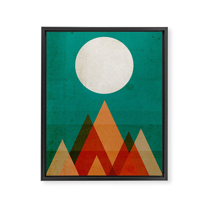 Full moon over Sahara desert Framed Canvas Print Gallery Image 1