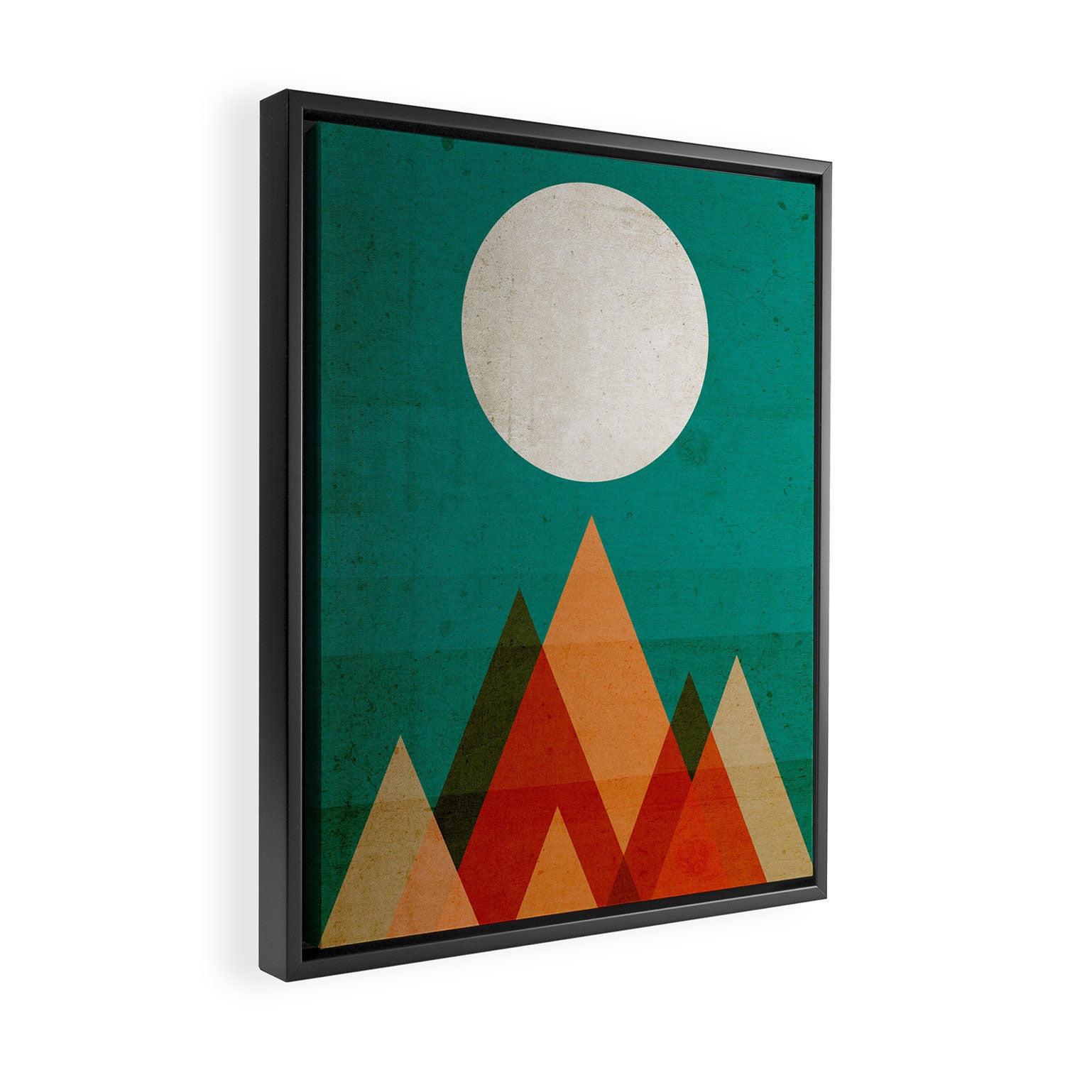 Full moon over Sahara desert Framed Canvas Print Gallery Image 2