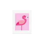 Geometric flamingo Art Print Gallery Image 1