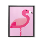 Geometric flamingo Framed Canvas Print Gallery Image 8