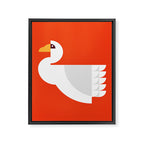 Geometric swan Framed Canvas Print Gallery Image 8