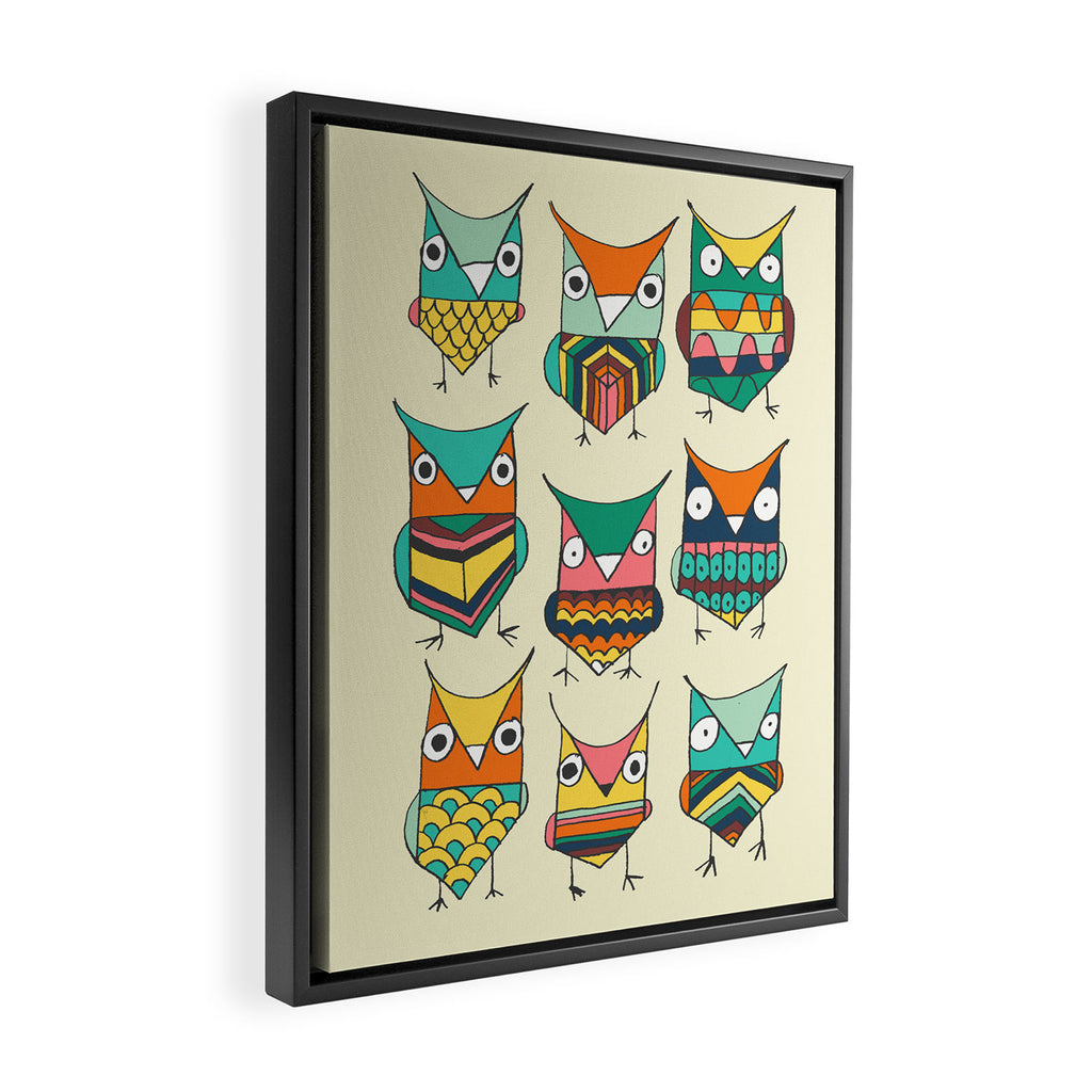 Give a hoot Framed Canvas Print Gallery Image 2