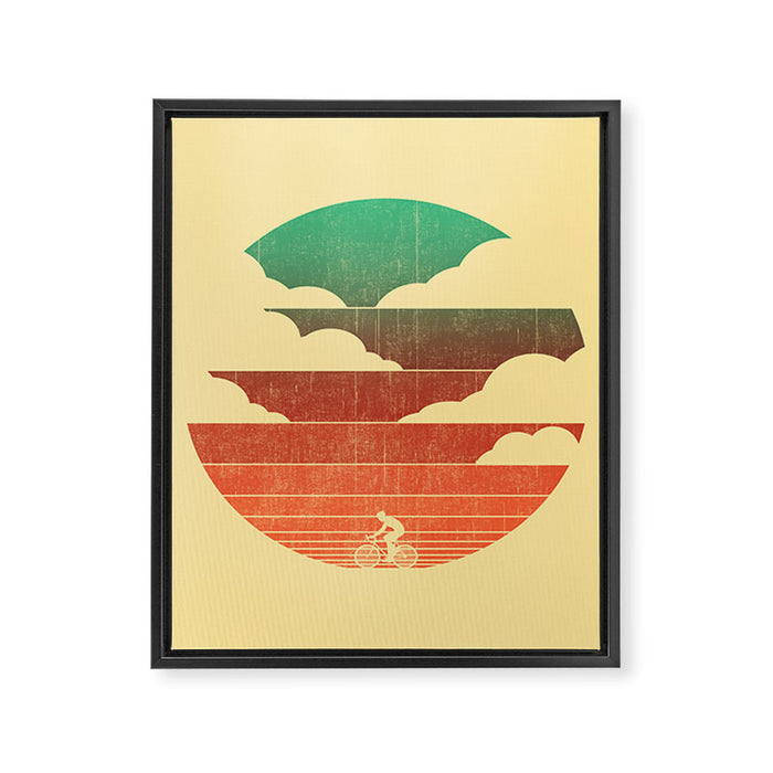 Go West (cycling edition) Framed Canvas Print Gallery Image 1
