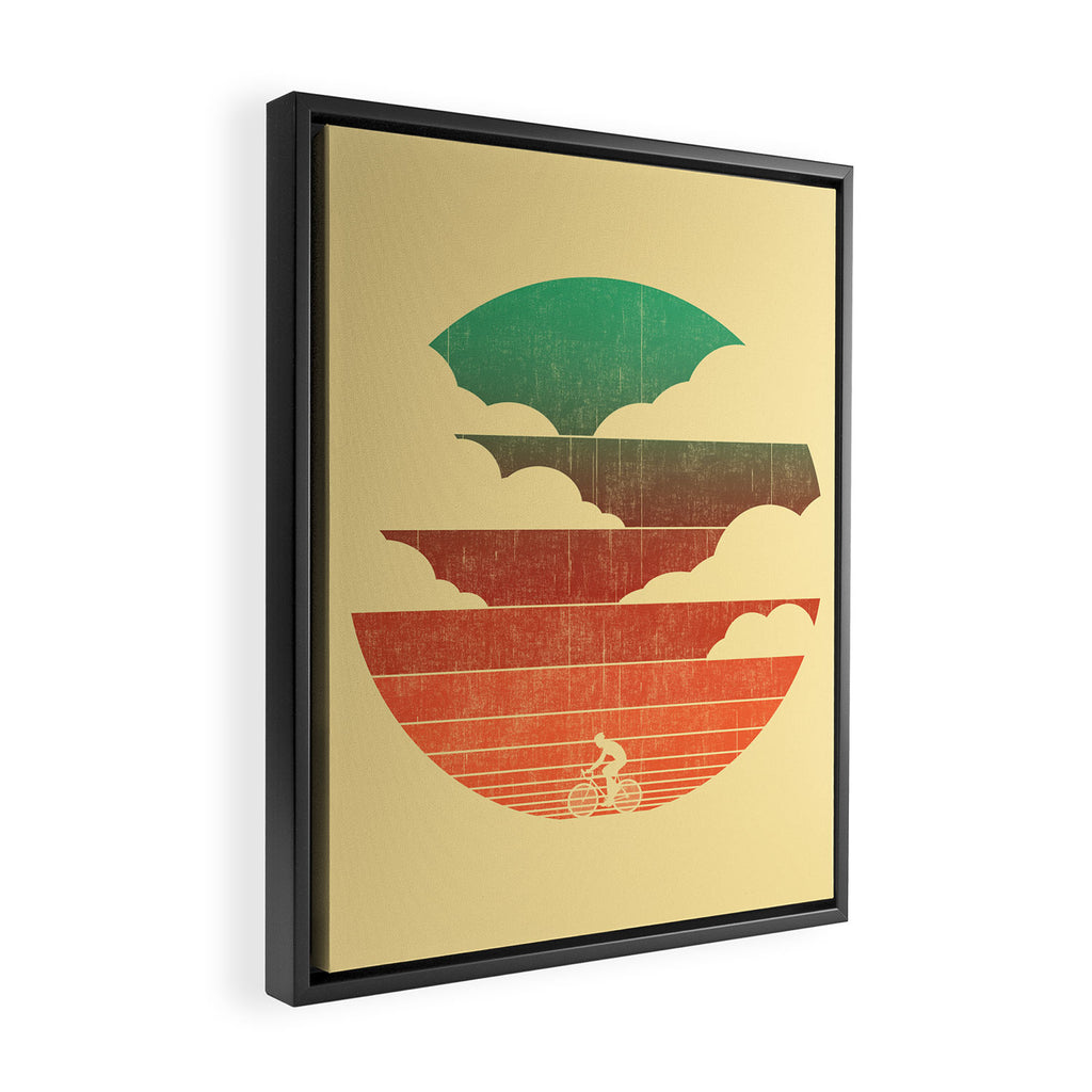 Go West (cycling edition) Framed Canvas Print Gallery Image 2