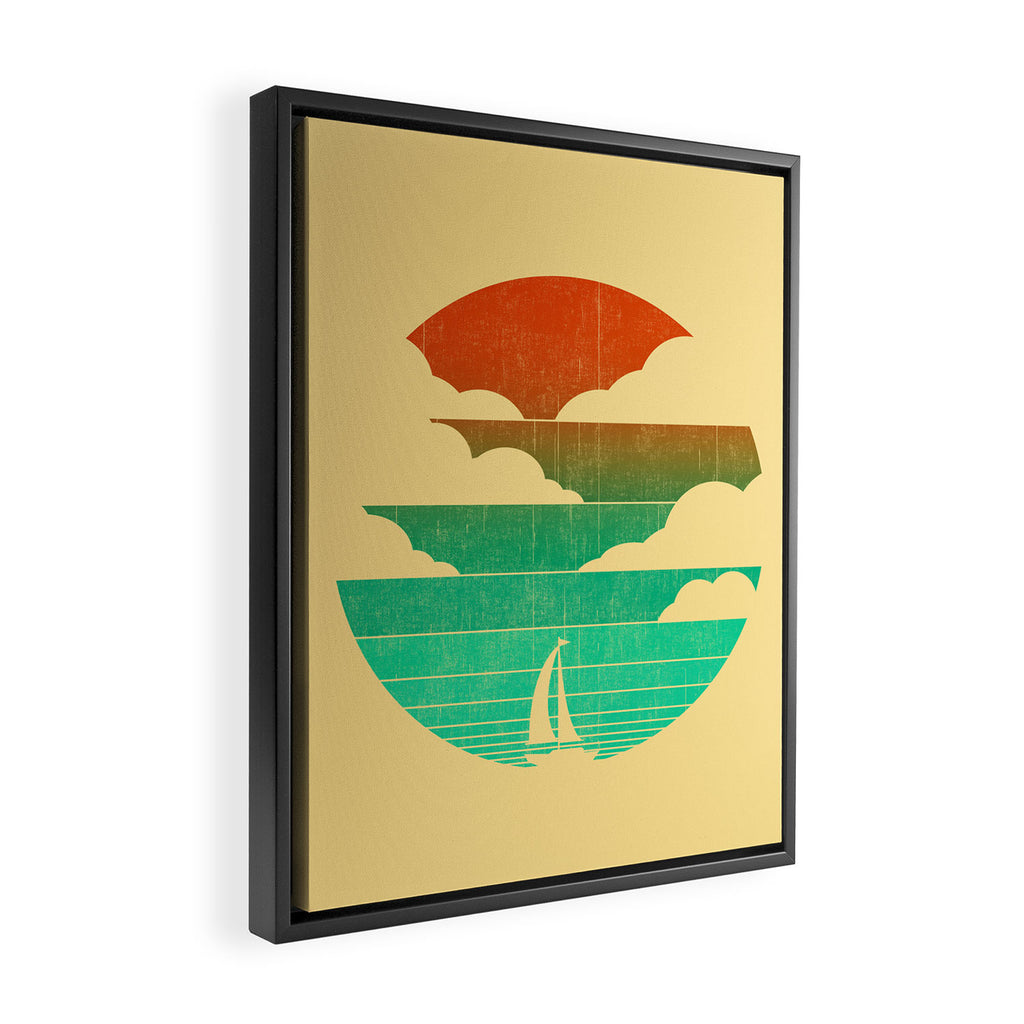 Go West (sail away in my boat) Framed Canvas Print Gallery Image 2