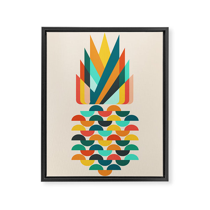 Groovy Pineapple Framed Canvas Print Gallery Image 1