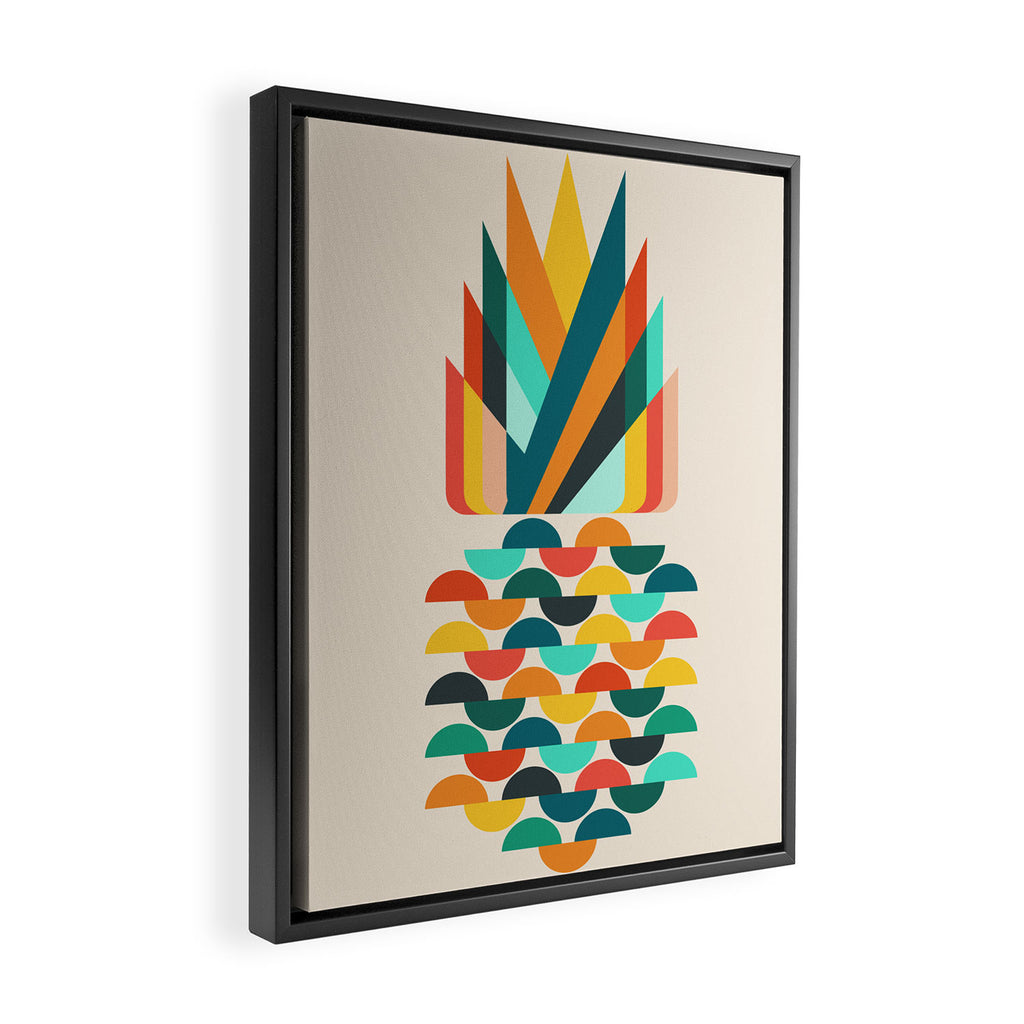 Groovy Pineapple Framed Canvas Print Gallery Image 2