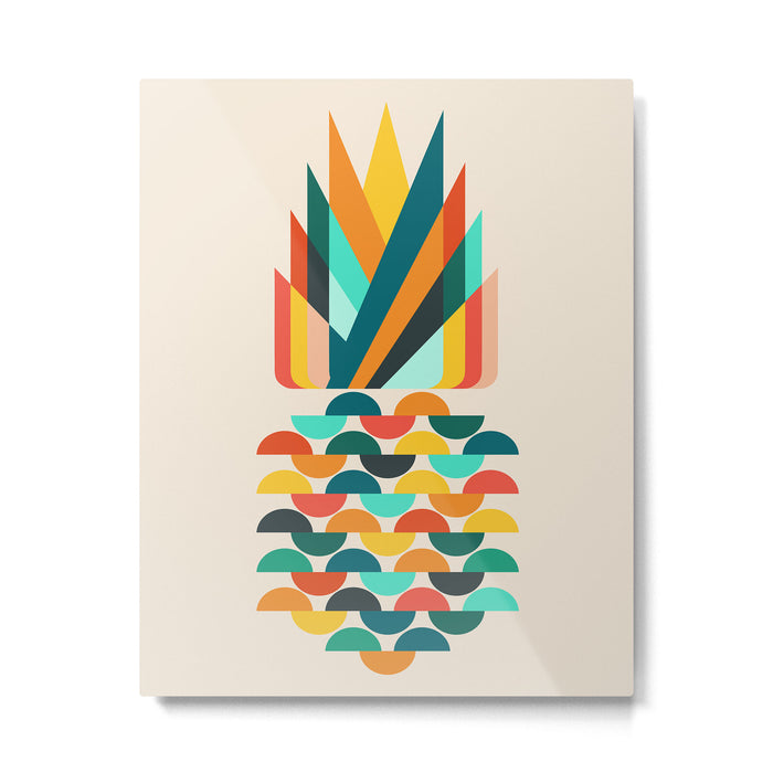 Groovy Pineapple Metal Print Gallery Image 1