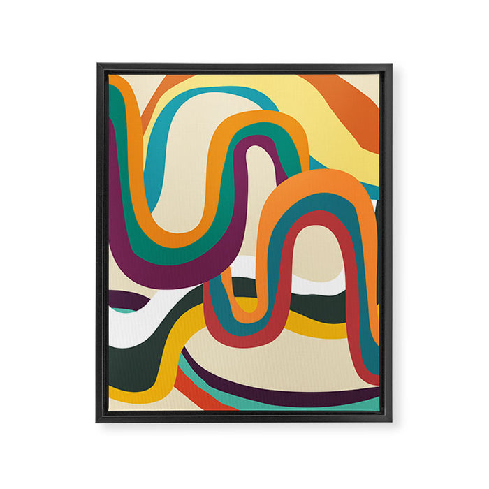 Groovy rainbow of doom Framed Canvas Print Gallery Image 1