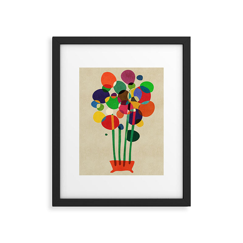 Happy flowers in the vase Framed Art Print Gallery Image 5