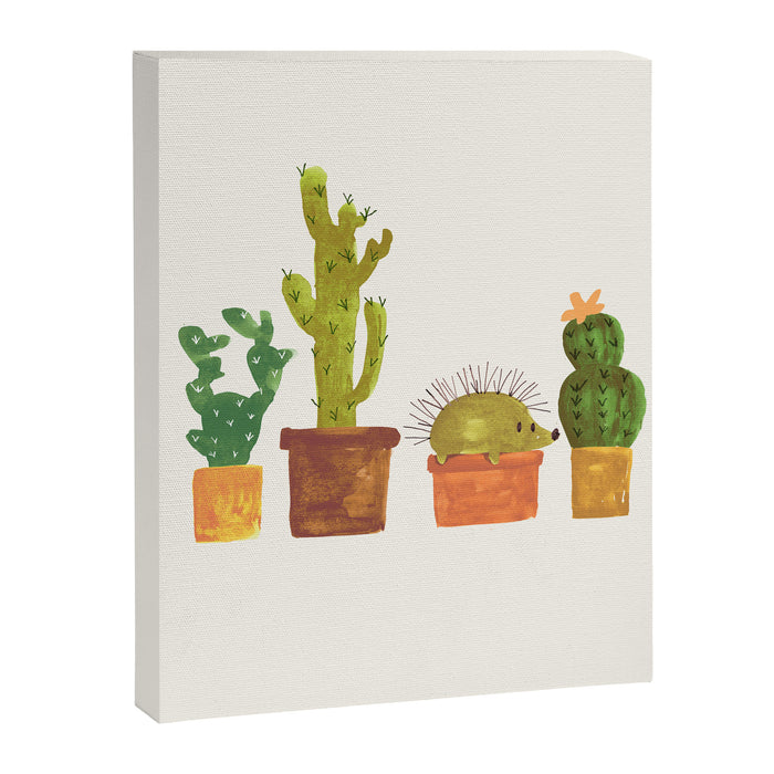 Hedgehog and Cactus (incognito) Canvas Print Gallery Image 1