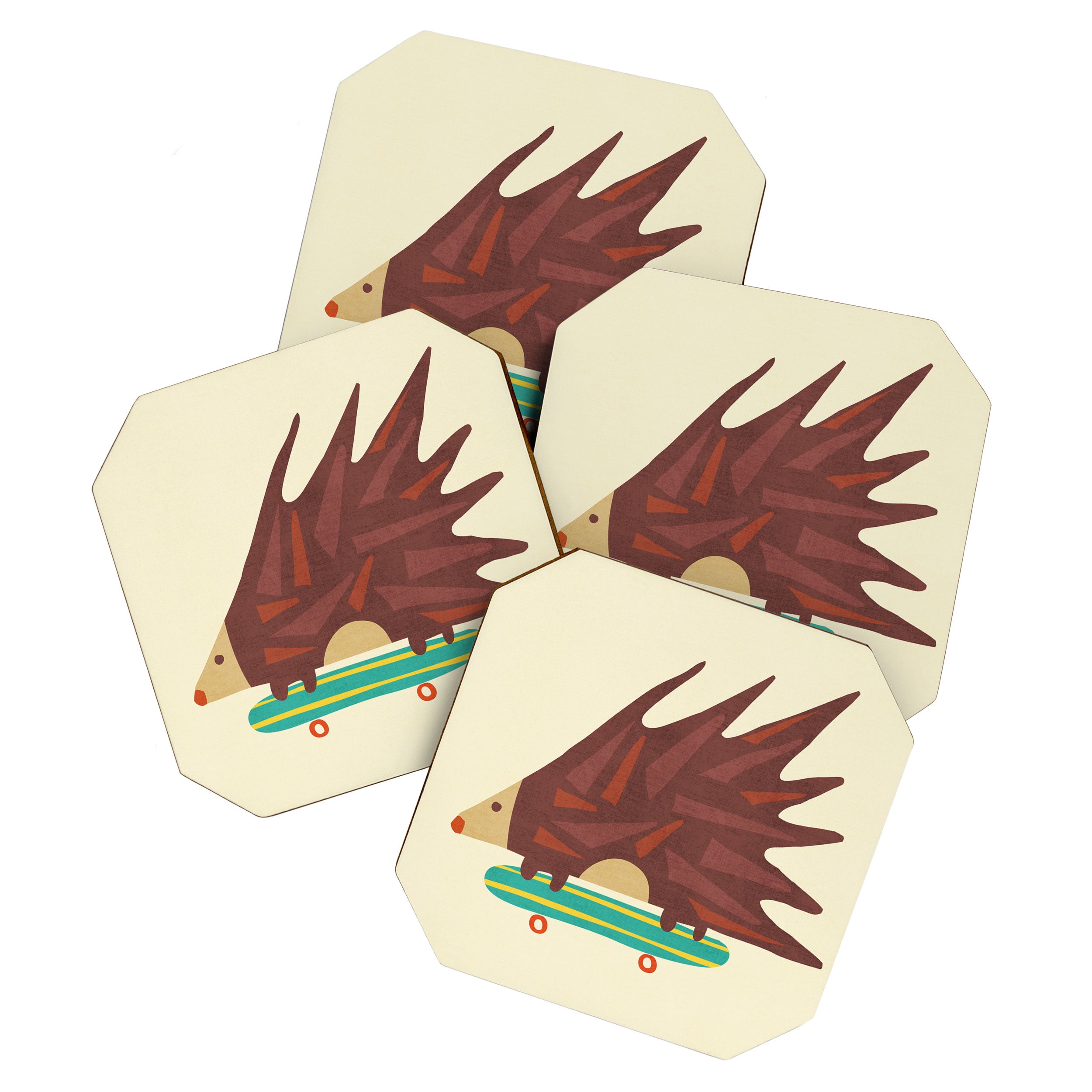 Hedgehog in hair raising speed Coaster Gallery Image 1