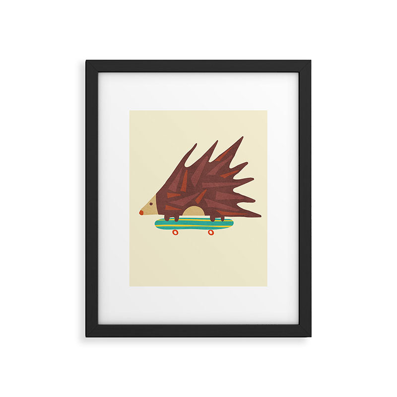 Hedgehog in hair raising speed Framed Art Print Gallery Image 5