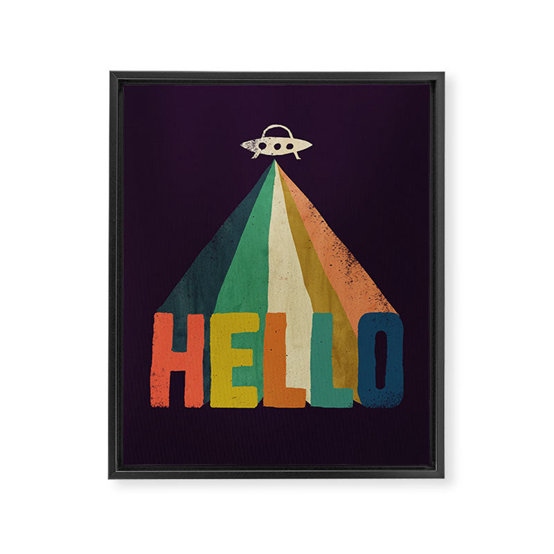 Hello I come in peace Framed Canvas Print Gallery Image 6