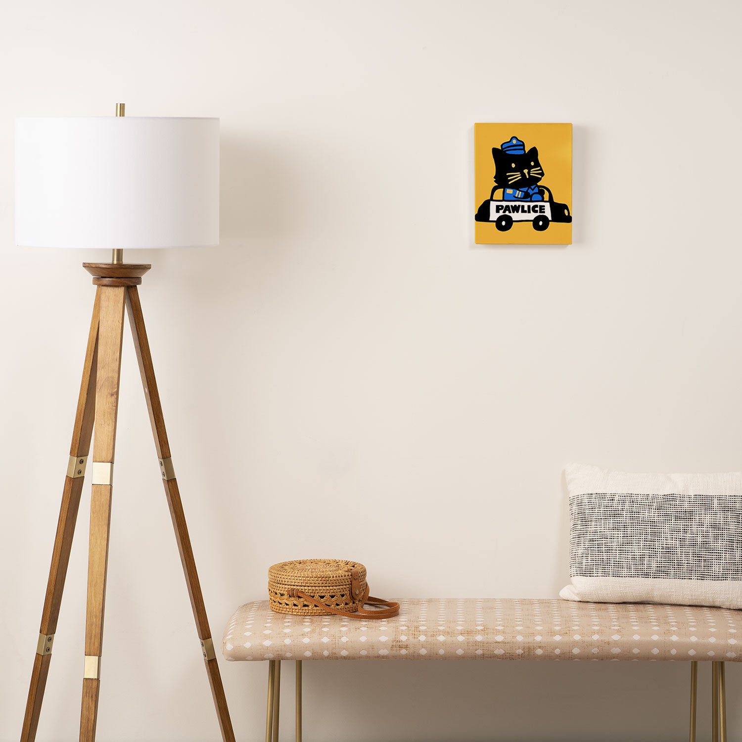 Here comes the cat pawlice Canvas Print Gallery Image 2