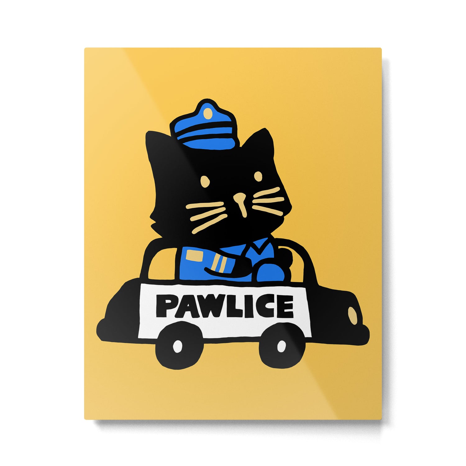 Here comes the cat pawlice Metal Print Gallery Image 6