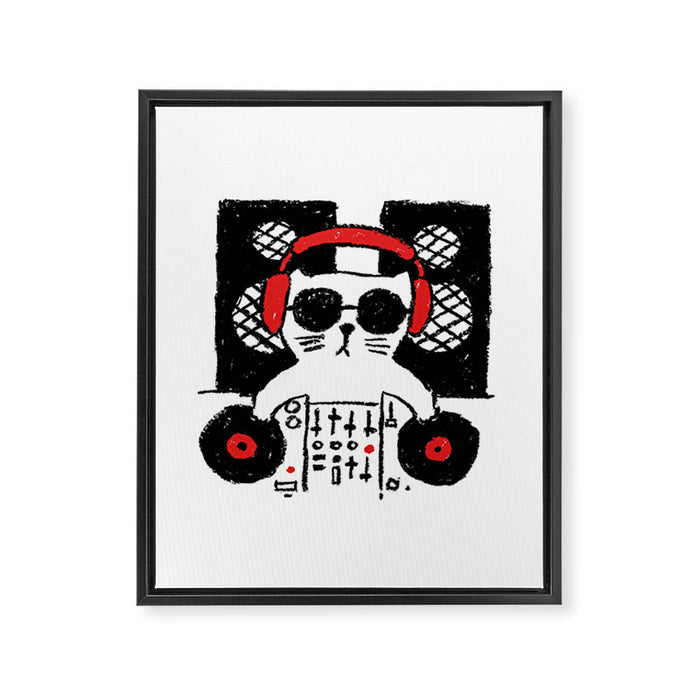 Hey DJ Framed Canvas Print Gallery Image 1