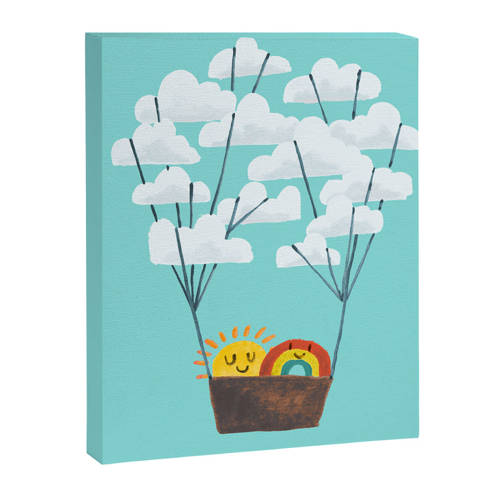 Hot cloud balloon - sun and rainbow Canvas Print Gallery Image 1