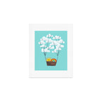 Hot cloud balloon - sun and rainbow Art Print Gallery Image 1