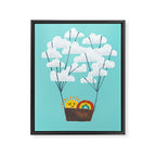 Hot cloud balloon - sun and rainbow Framed Canvas Print Gallery Image 6