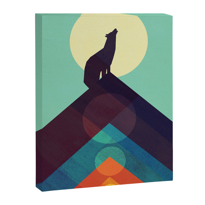 Howling Wild Wolf Canvas Print Gallery Image 1