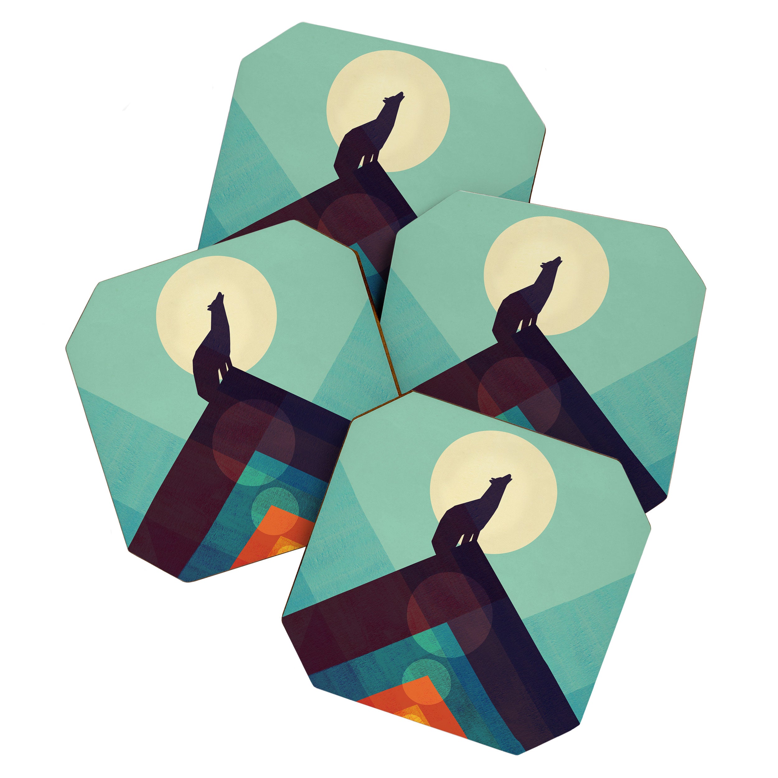 Howling Wild Wolf Coaster Gallery Image 1