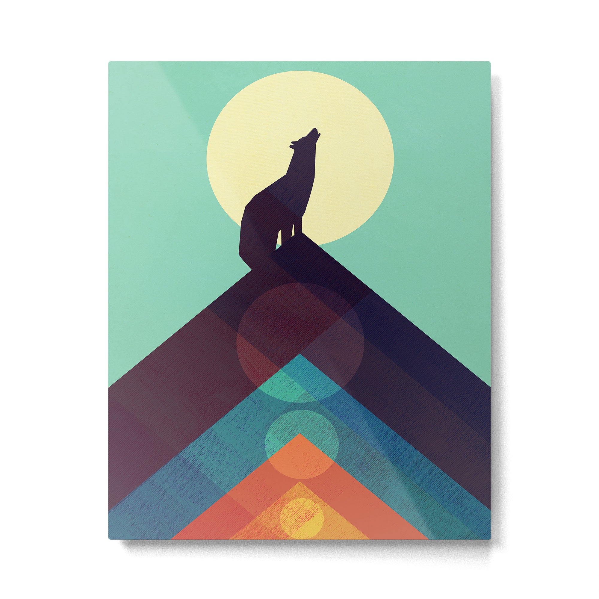 Howling Wild Wolf Metal Print Gallery Image 4