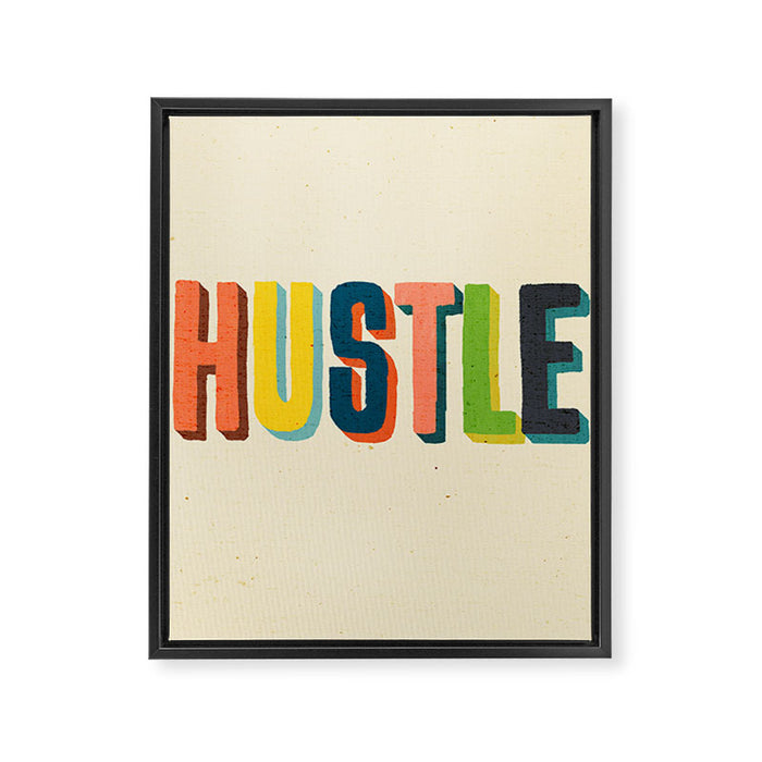 Hustle Framed Canvas Print Gallery Image 1