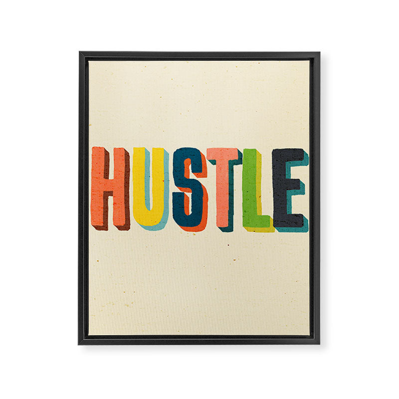 Hustle Framed Canvas Print Gallery Image 6