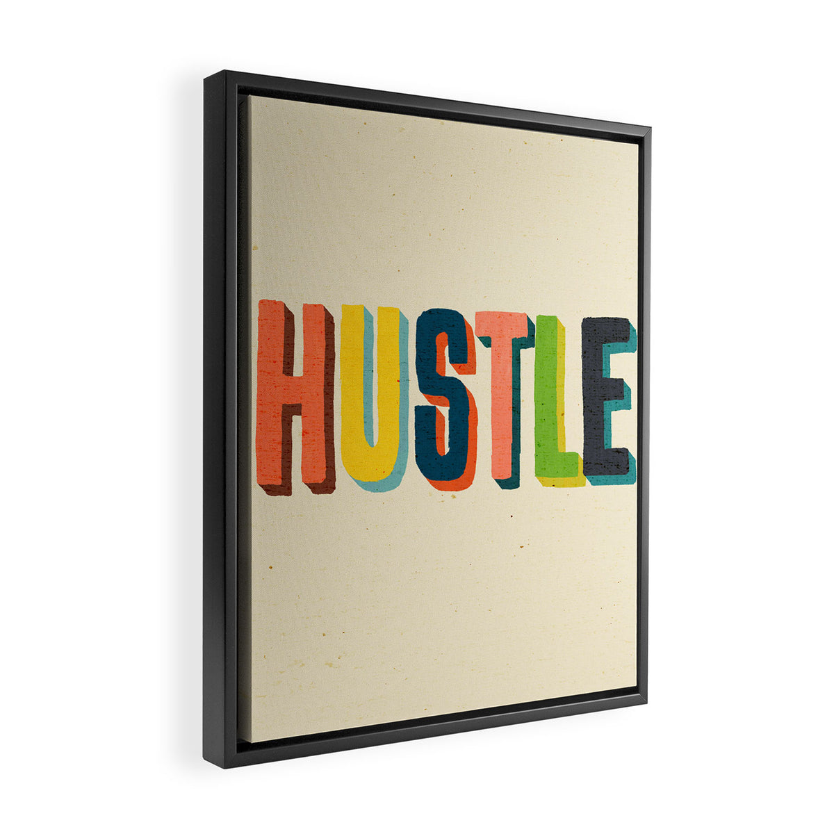 Hustle Framed Canvas Print Gallery Image 2