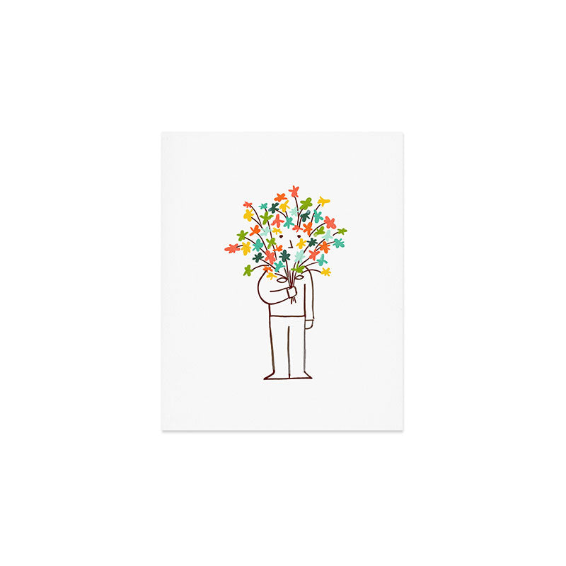 I bring flowers Art Print Gallery Image 1