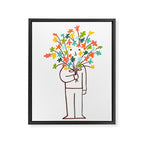I bring flowers Framed Canvas Print Gallery Image 6