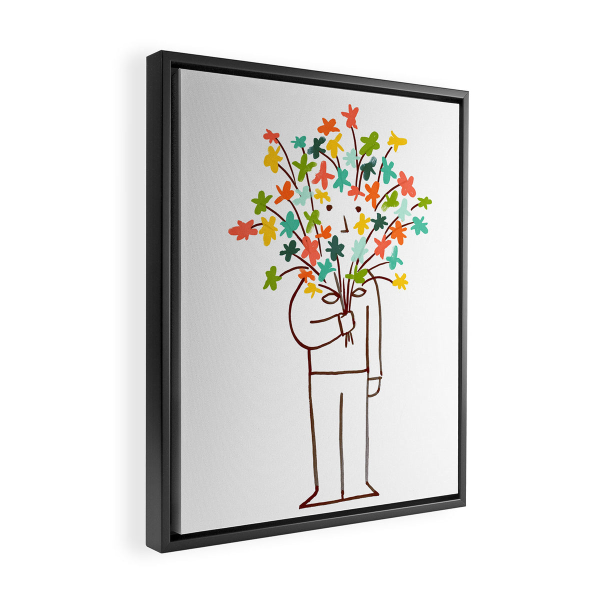 I bring flowers Framed Canvas Print Gallery Image 2