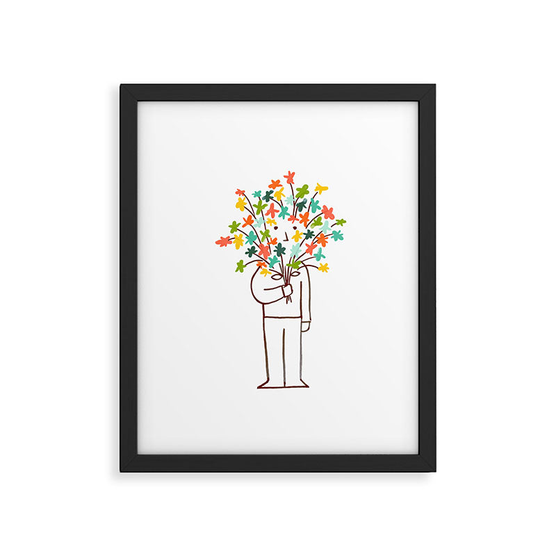 I bring flowers Framed Art Print Gallery Image 5