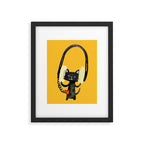 I Love Huge Headphone Framed Art Print Gallery Image 5