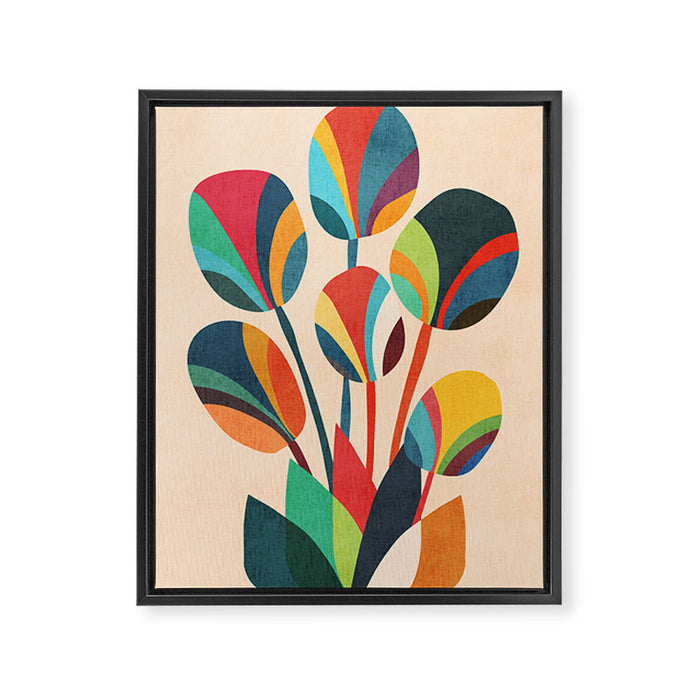 Ikebana - Geometric flower Framed Canvas Print Gallery Image 1