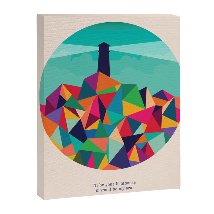 I'll be your lighthouse if you'll be my sea Canvas Print Gallery Image 1