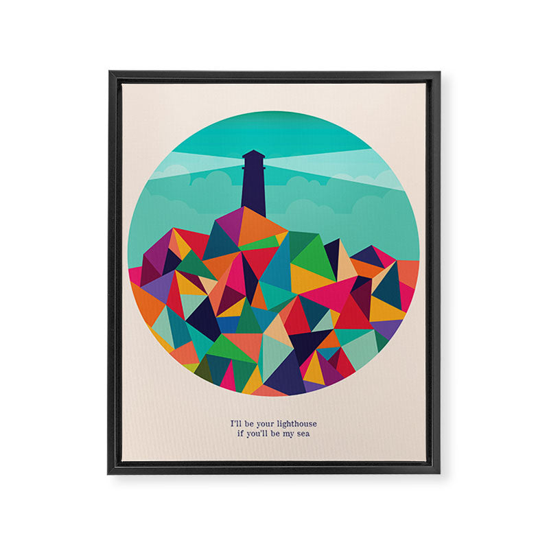 I'll be your lighthouse if you'll be my sea Framed Canvas Print Gallery Image 8