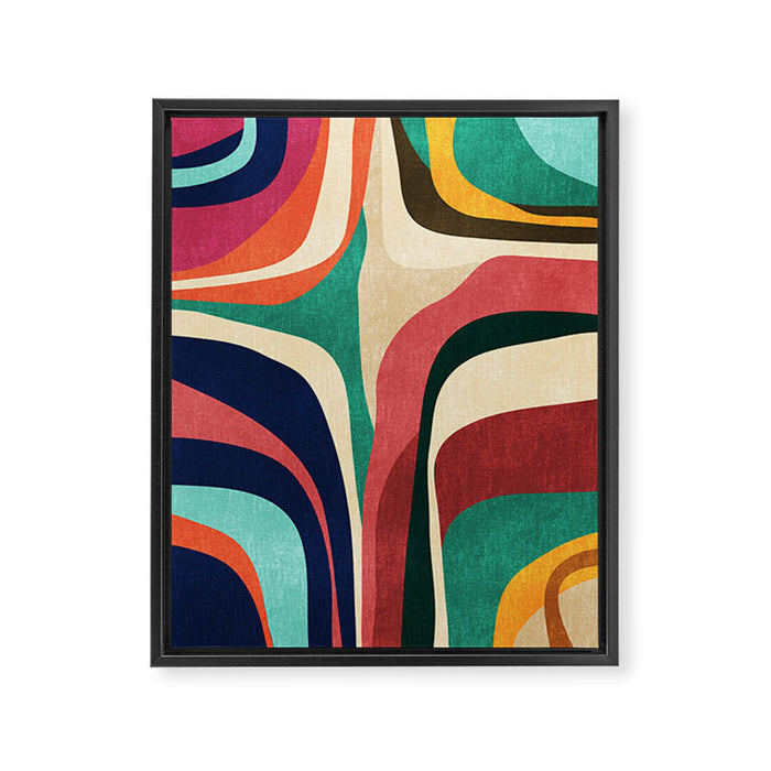 Impossible contour map Framed Canvas Print Gallery Image 1