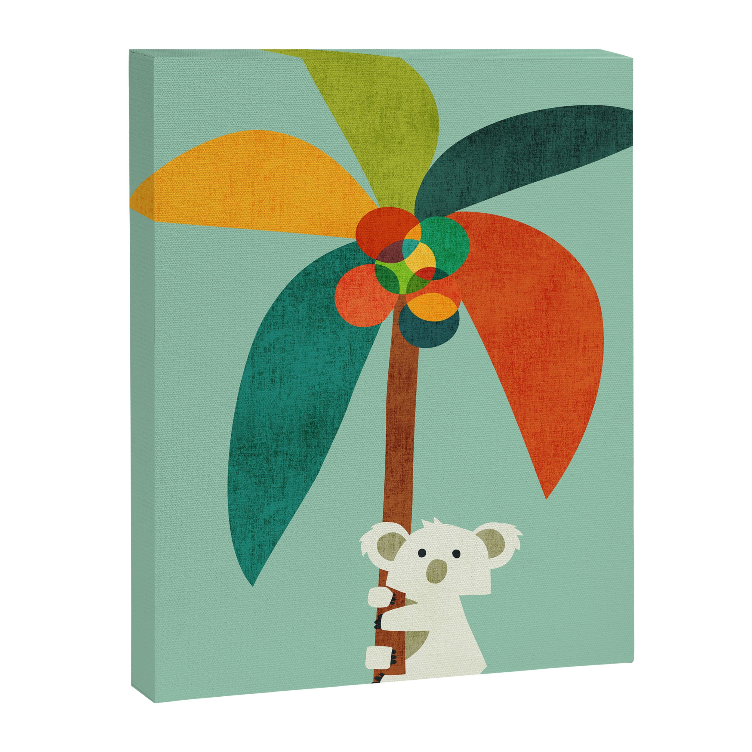 Koala on Coconut Tree Canvas Print Gallery Image 6
