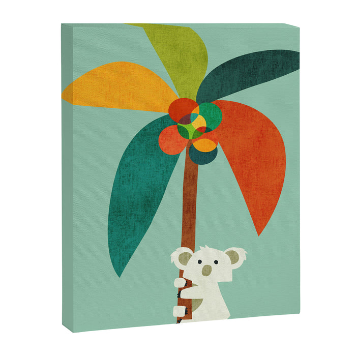 Koala on Coconut Tree Canvas Print Gallery Image 1