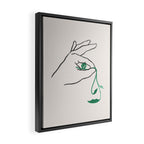 Lady green Framed Canvas Print Gallery Image 2