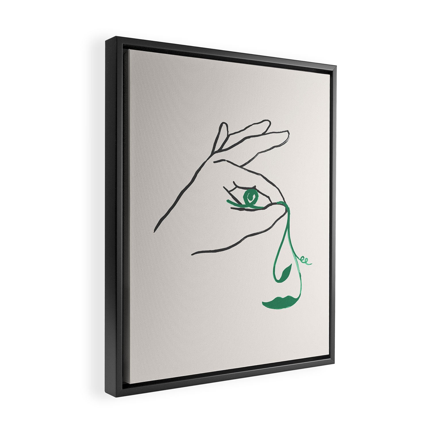 Lady green Framed Canvas Print Gallery Image 2