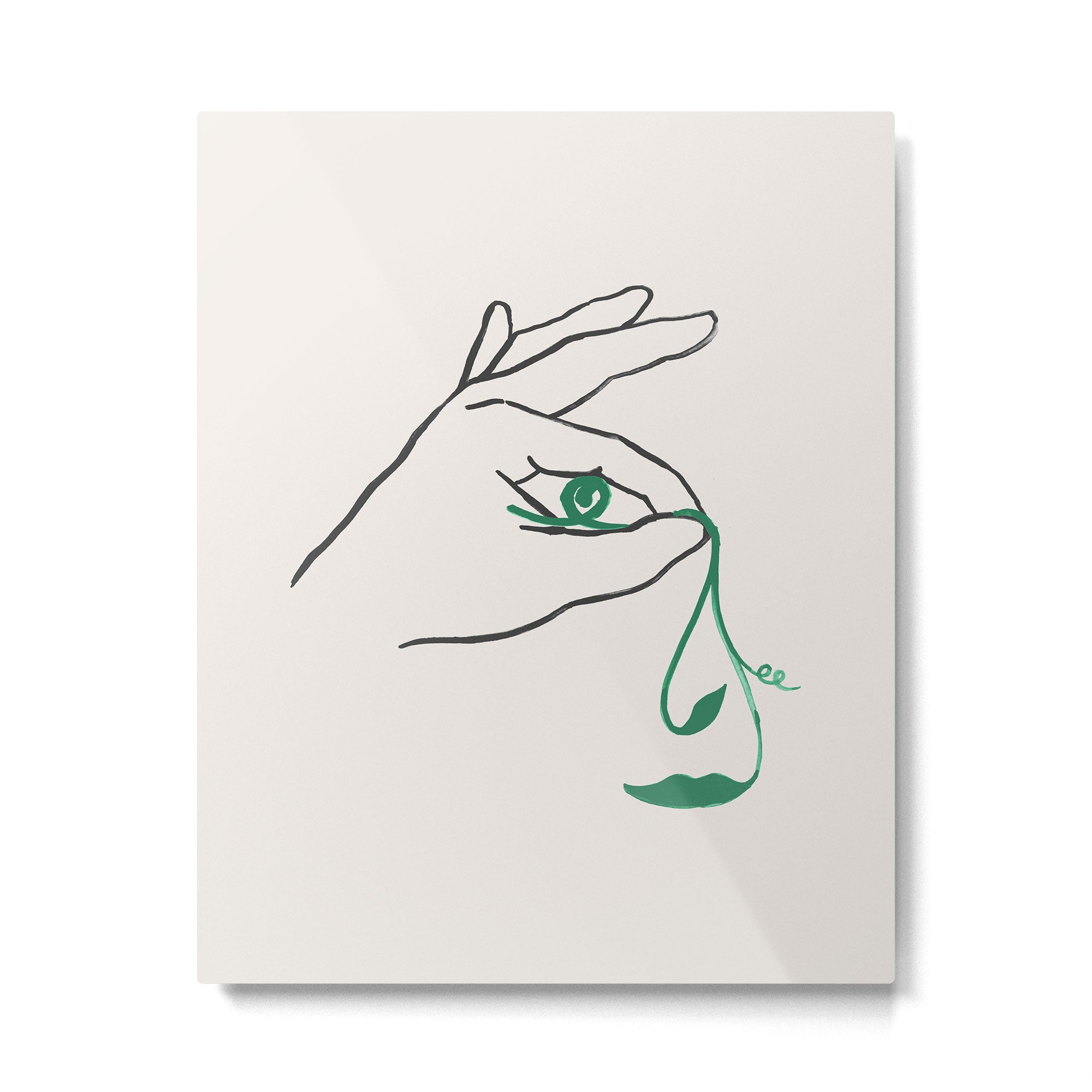 Lady green Metal Print Gallery Image 6