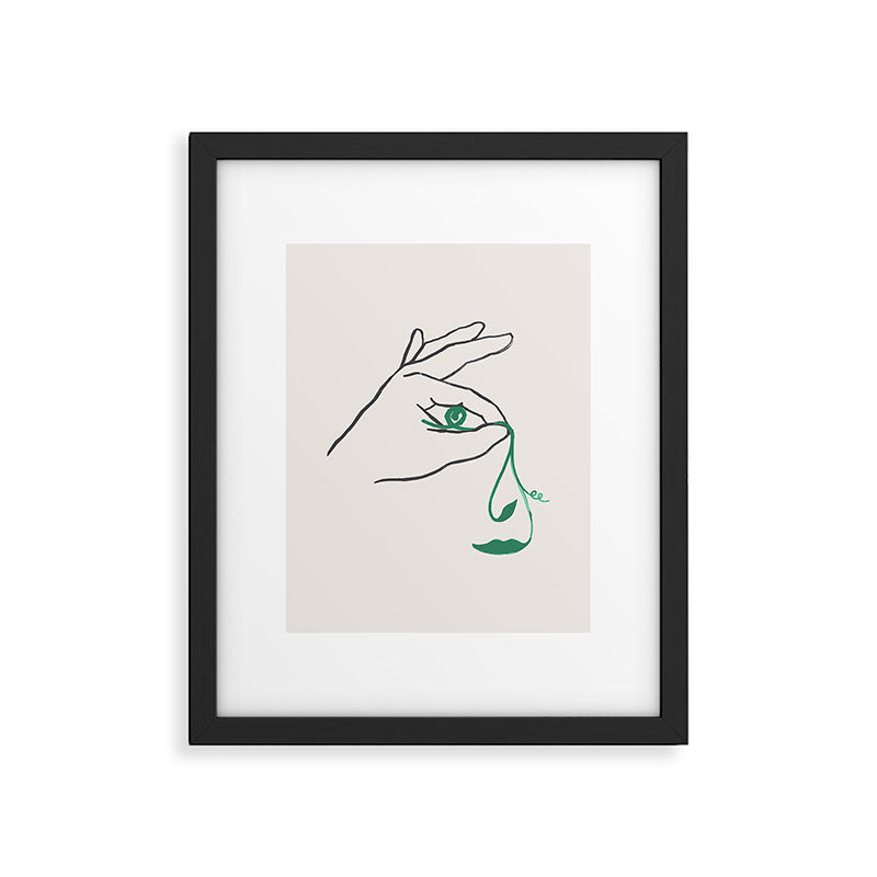 Lady green Framed Art Print Gallery Image 6
