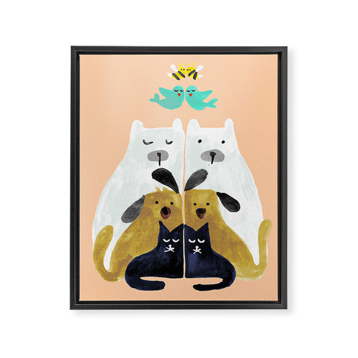 Let's get together Framed Canvas Print Gallery Image 1