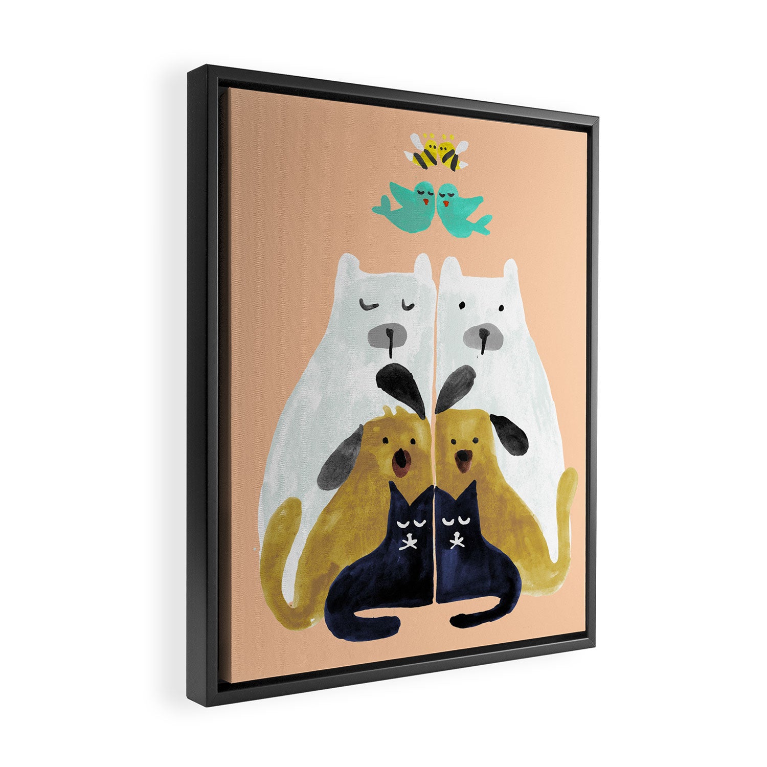 Let's get together Framed Canvas Print Gallery Image 2